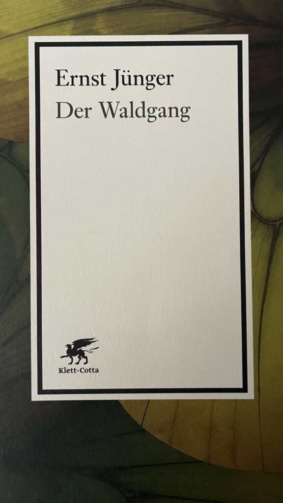 Buchcover "Der Waldgang" von Ernst Jünger – Erstausgabe des philosophischen Hauptwerks über innere Freiheit und Widerstand
